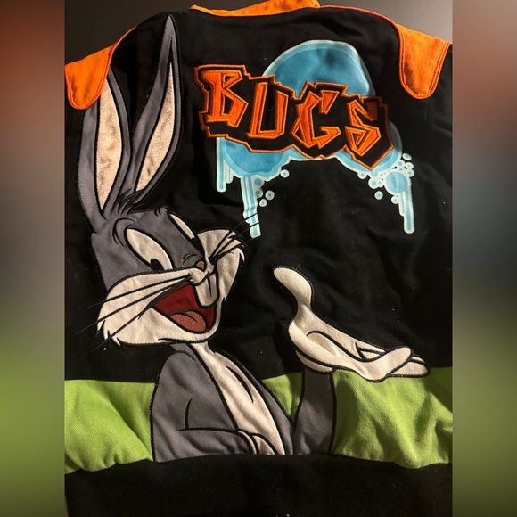 NWT Looney Tunes VTG USA Junior Jacket Sz L. Bugs Bunny. Cartoon Network RARE - Picture 3 of 11